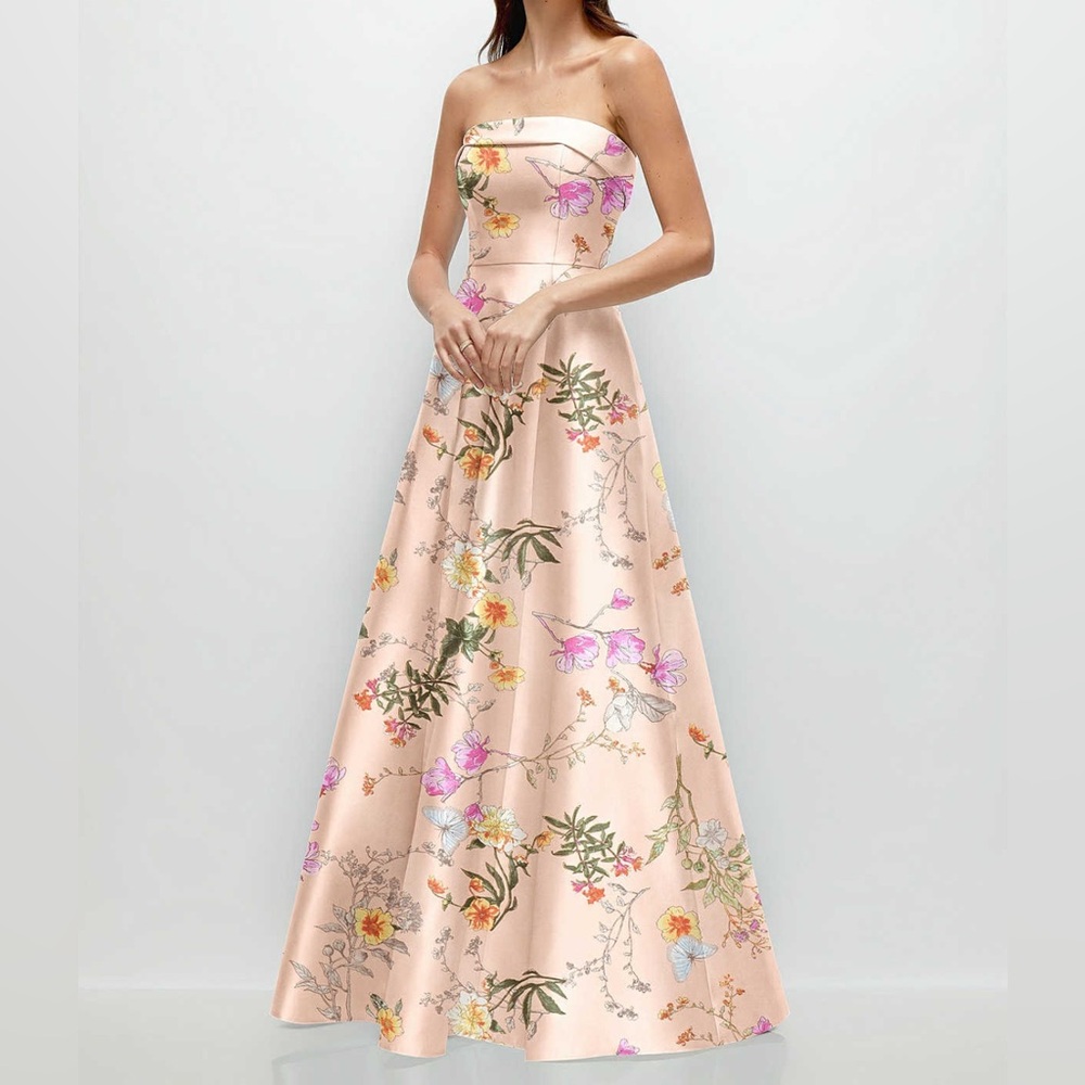 ALFRED SUNG Pink Floral Dress